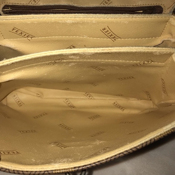 Vintage LOVERS leather top handle satchel Texier vintage bag - Picture 11 of 16